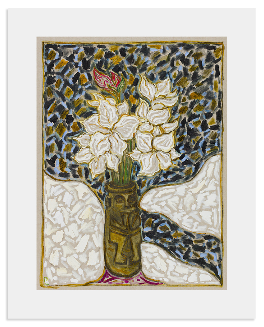 12BillyChildish-painting-flowers in mouth puller pot