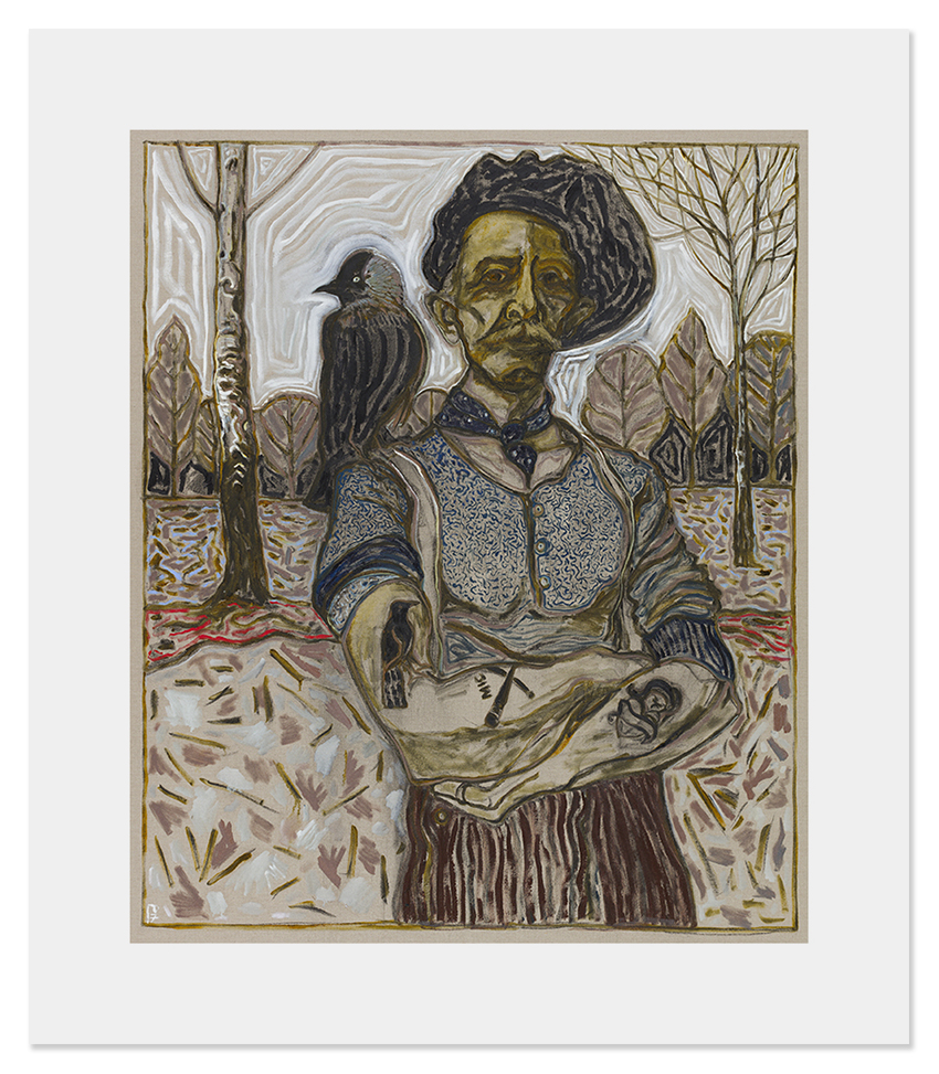 22BillyChildish-painting-man with jackdaw