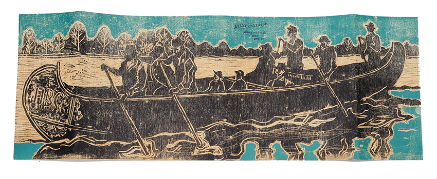 Billy Childish hudson bay furpackers woodcut flat