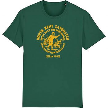 BILLY CHILDISH<br>SPRINGBOKS NORTH KENT SASQUATCH<br>T-SHIRT Billy Childish Springbok Woodwose Tshirt