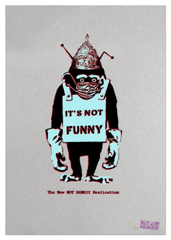 New NOT BANKSY Realisation Conspiracy Chimp 2nd Edition NNBR_Not_Funny_Print_2nd_Edition_mock2