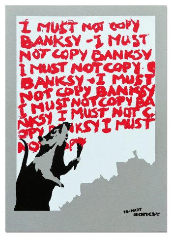 I must not copy Banksy print low res