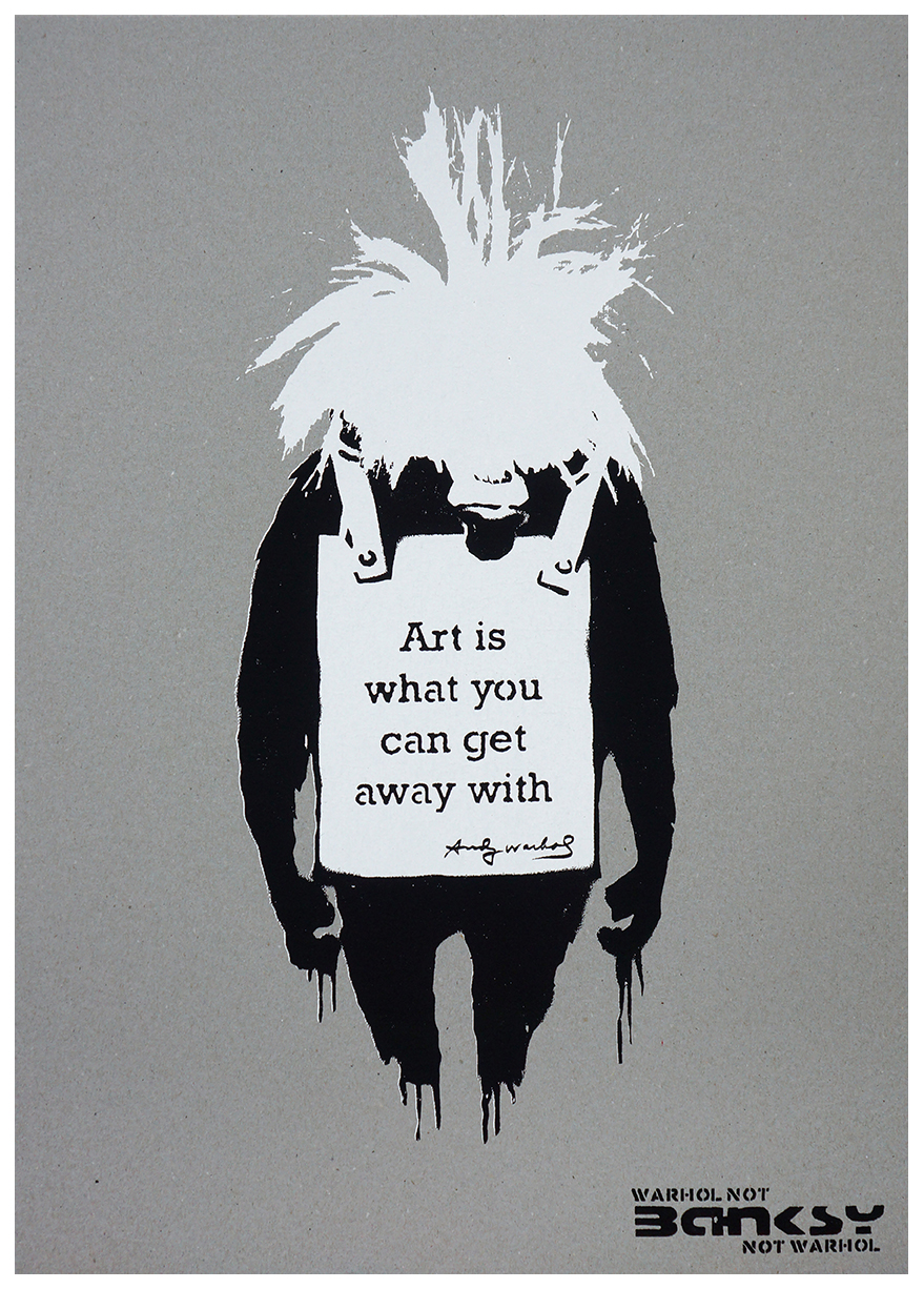 WARHOL NOT BANKSY Bog Basic Print