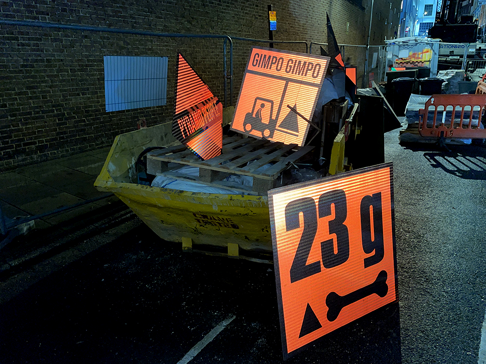 Pyramid building site signs 11