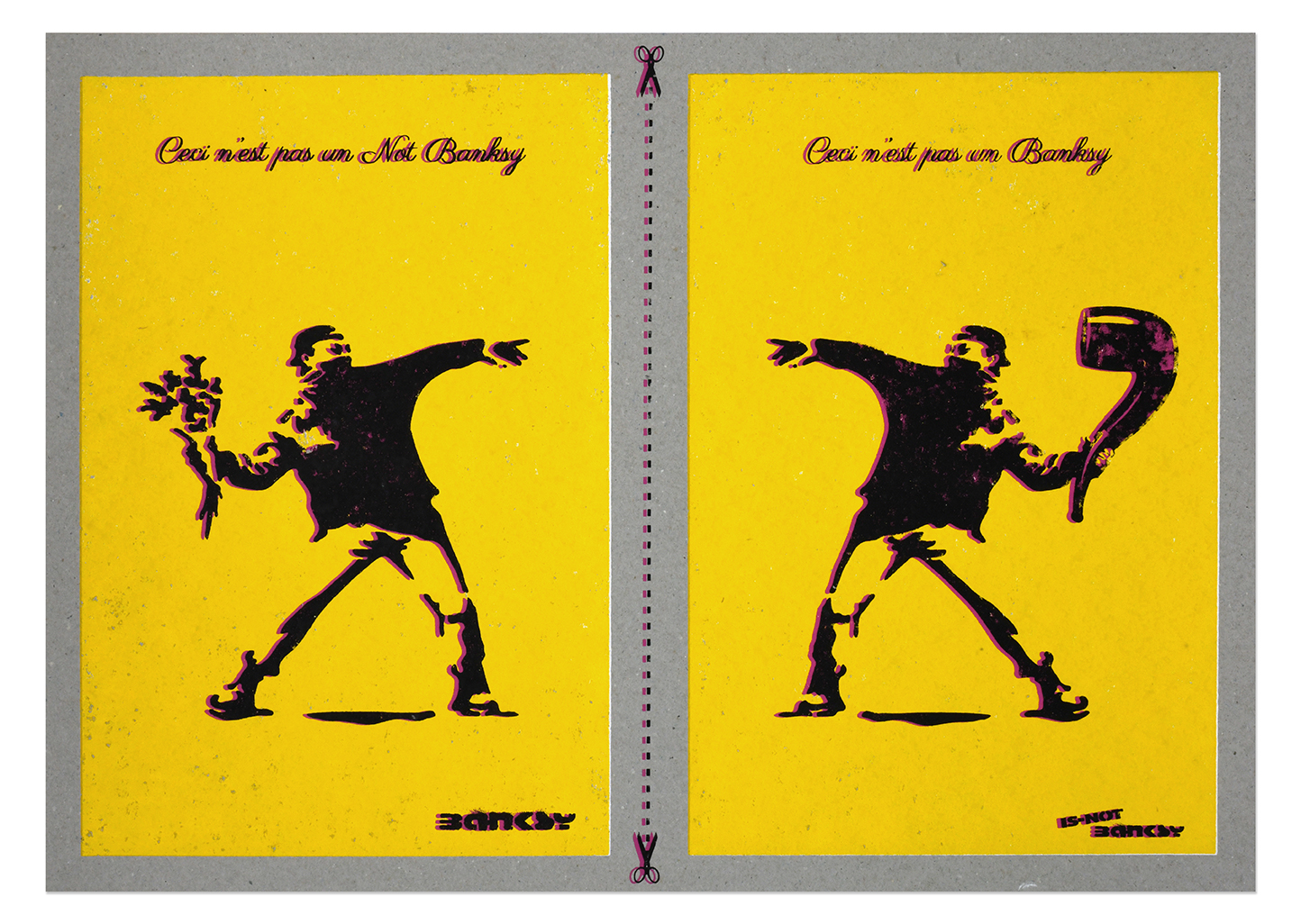 Not Banksy ATOM1313 variant test print teaser – not published not numbered 42×59 (5)