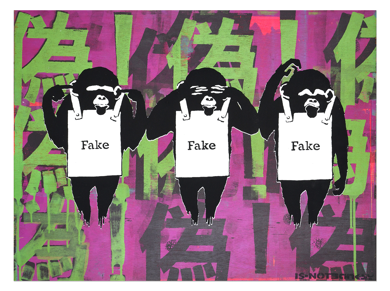 Not Banksy Japan Greatest Hits FAKE 61×82 1a