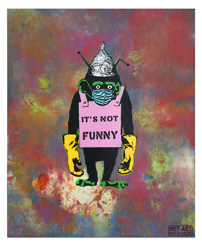 Not Banksy Rarities It’s Not Funny 50×61 3a