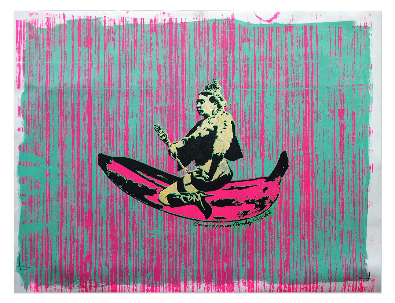 Not Banksy – We are Not Amused – canvas 84×70 (15)